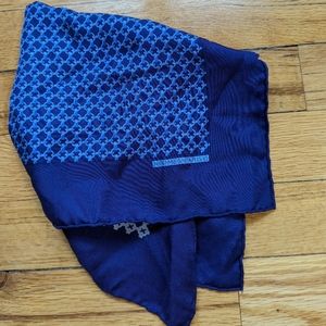 Hermes pocket square blue